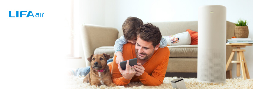 Luftreiniger LIFAair LA500V in Raumgestaltung