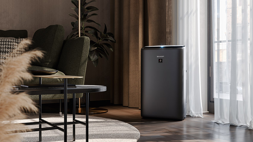 Sharp UA-KIN52E-H Luftreiniger in Raumgestaltung