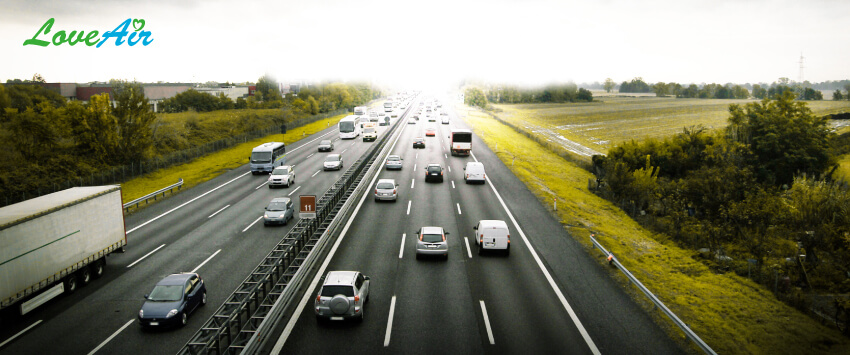 Überfüllte Autobahn