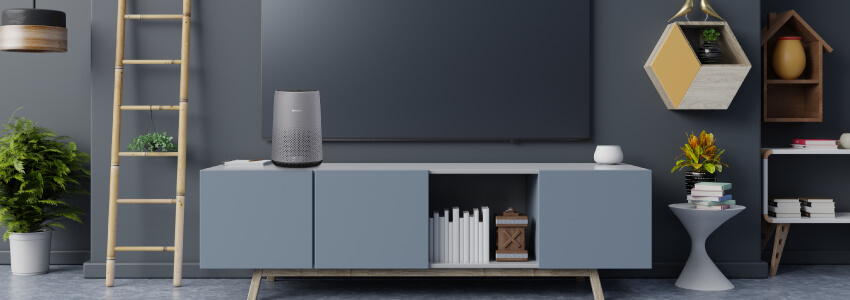 Luftreiniger im Wohnzimmer