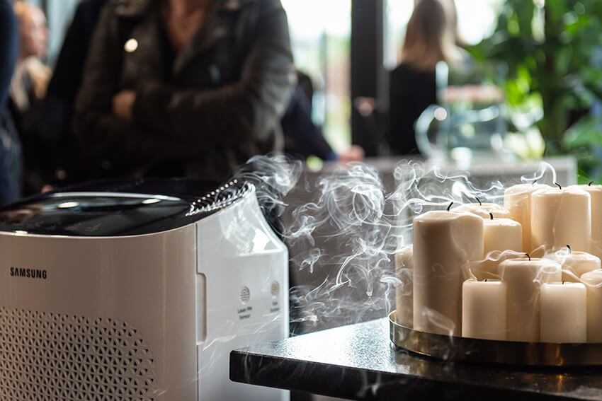 Samsung Luftreiniger reagiert auf Rauch