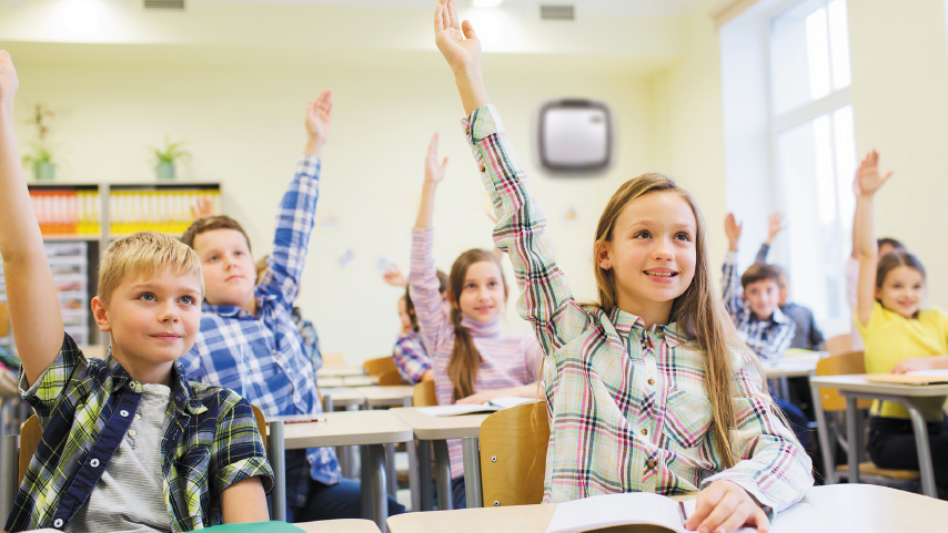 Fellowes Luftreiniger in einer Schule