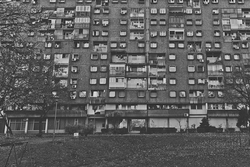 Wohnblock mit Sick-Building-Syndrom