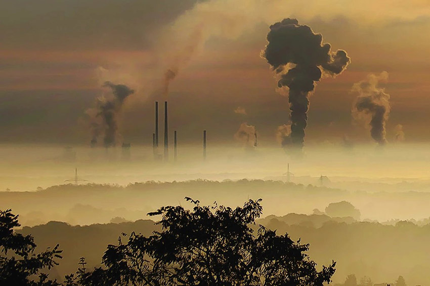 Smog über der Stadt