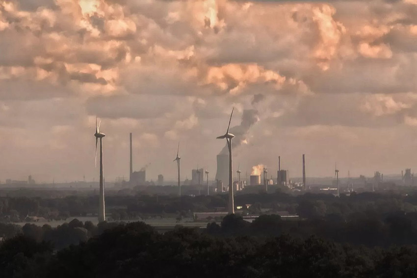 Smog aus einer Fabrik