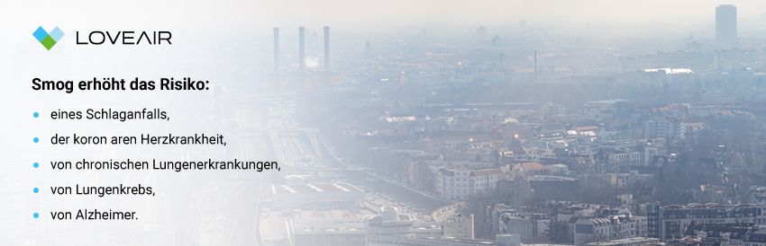 Negative Auswirkungen von Smog auf die Gesundheit
