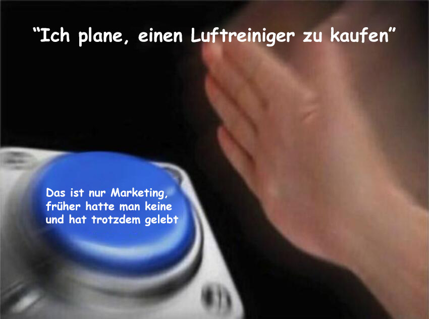 Mythen über Luftreiniger - Meme