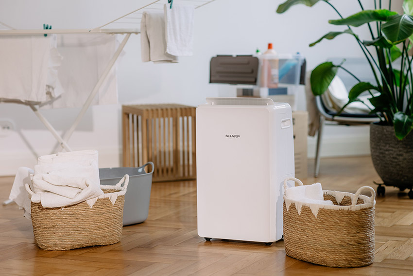 Sharp-Luftentfeuchter mit Wäschetrocknungsfunktion