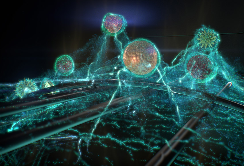 HEPASilent™ – Anziehung von Partikeln durch den Filter