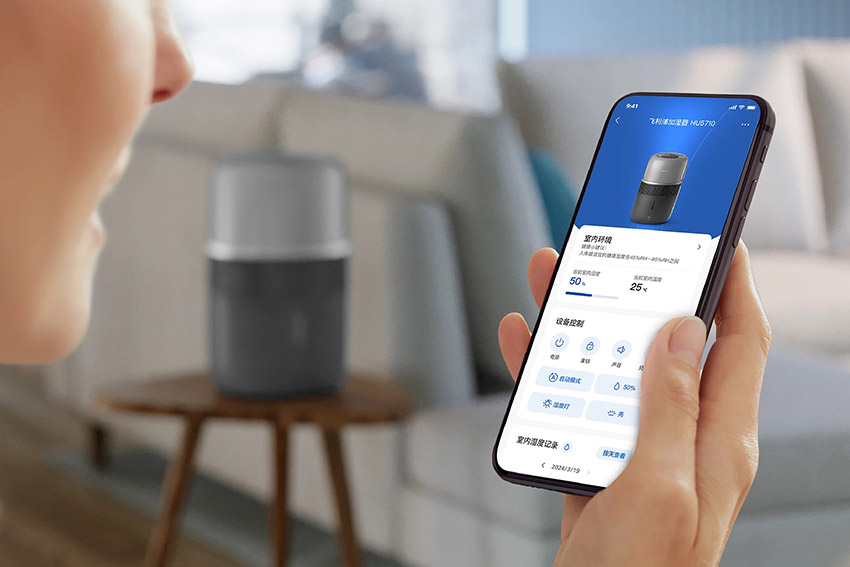 Philips-Luftbefeuchter per Smartphone steuern