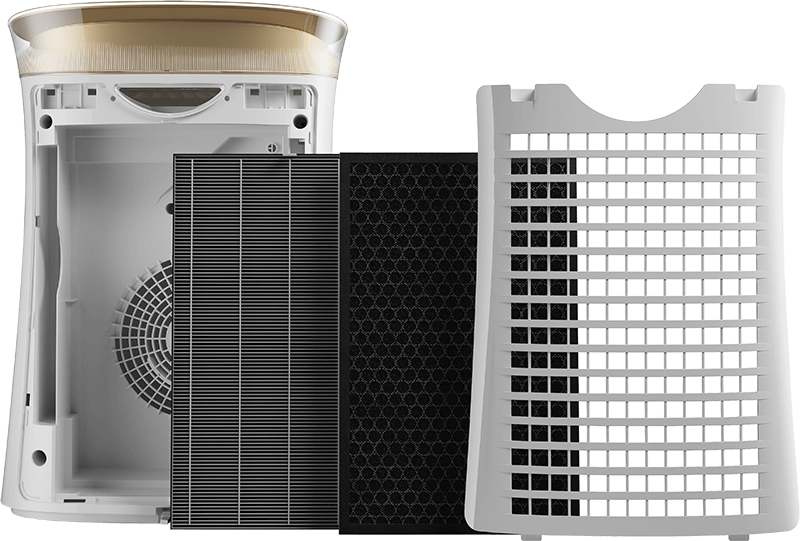 Luftfiltersystem im Sharp Luftreiniger