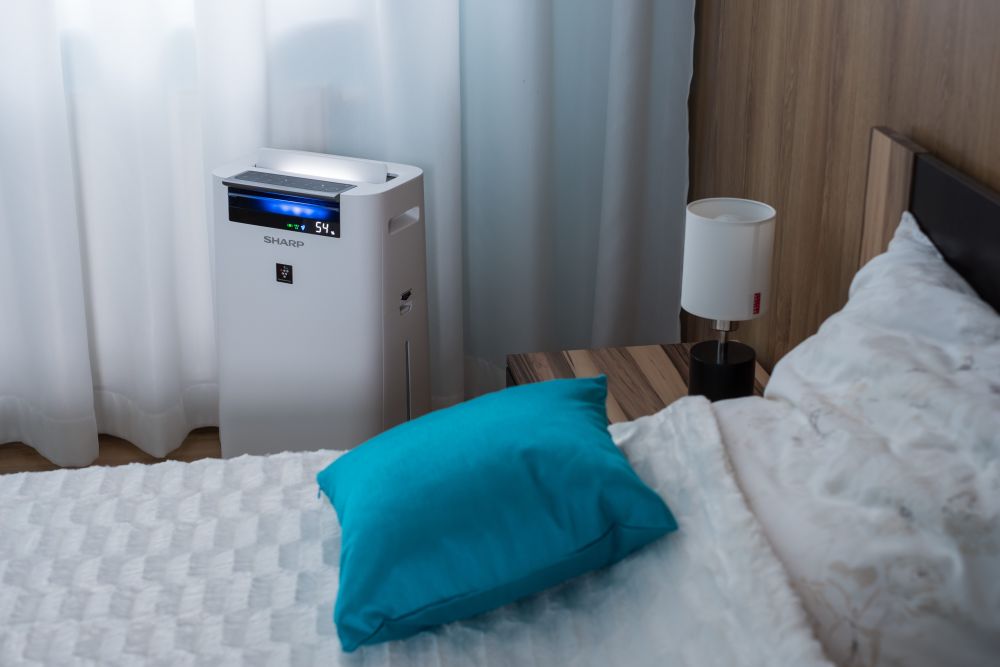 Sharp Luftreiniger im Schlafzimmer