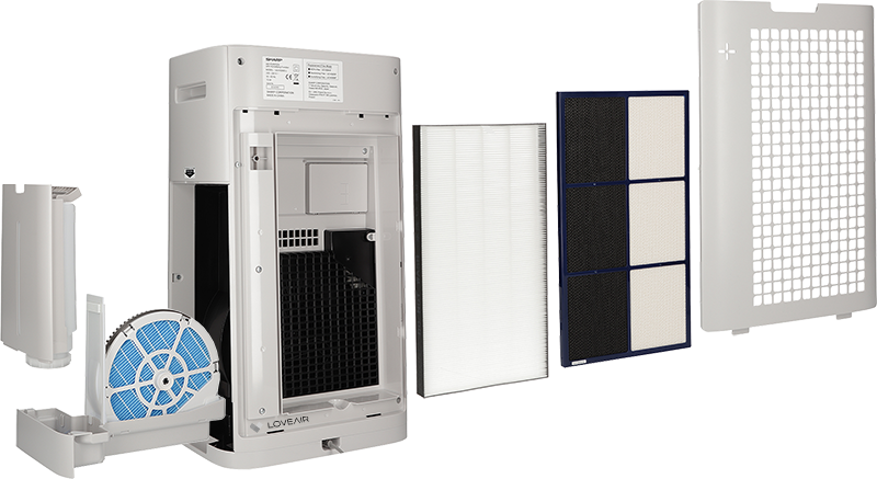 Filtration im Sharp UA-HG40E-L