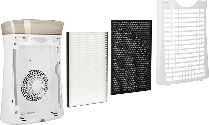 Sharp UA-PG50E-W aufgebaute Filter