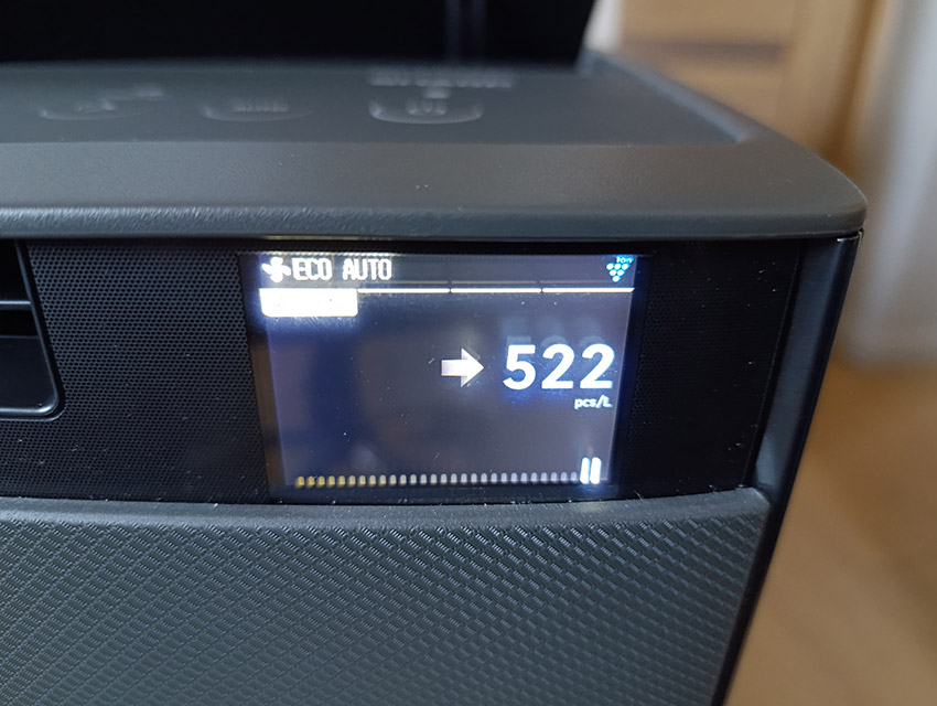 Sharp KI-TX100EU-H – Anzeige der Verschmutzungsstufe [pcs/L]