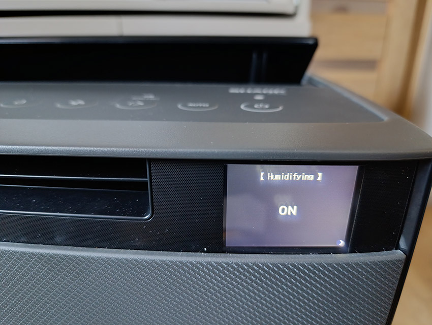 Sharp KI-TX100EU-H – Einschalten der Befeuchtung