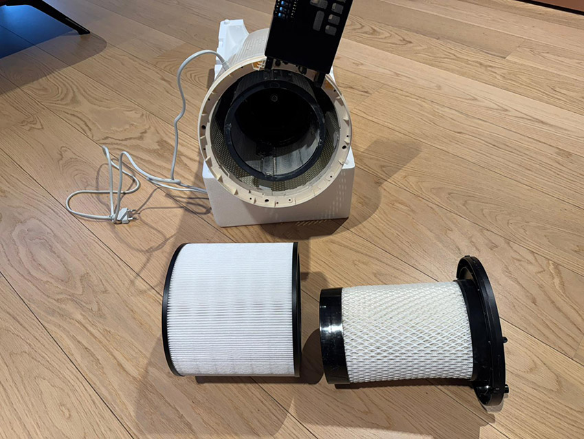 Ausgelegte Filter des Luftbefeuchters LIFAair LAH302