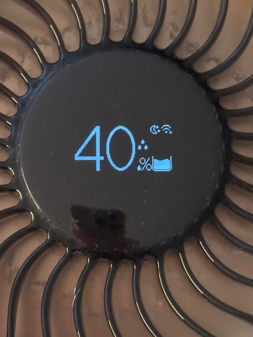 LIFAair LAH302 – Anzeige des Befeuchtungsniveaus