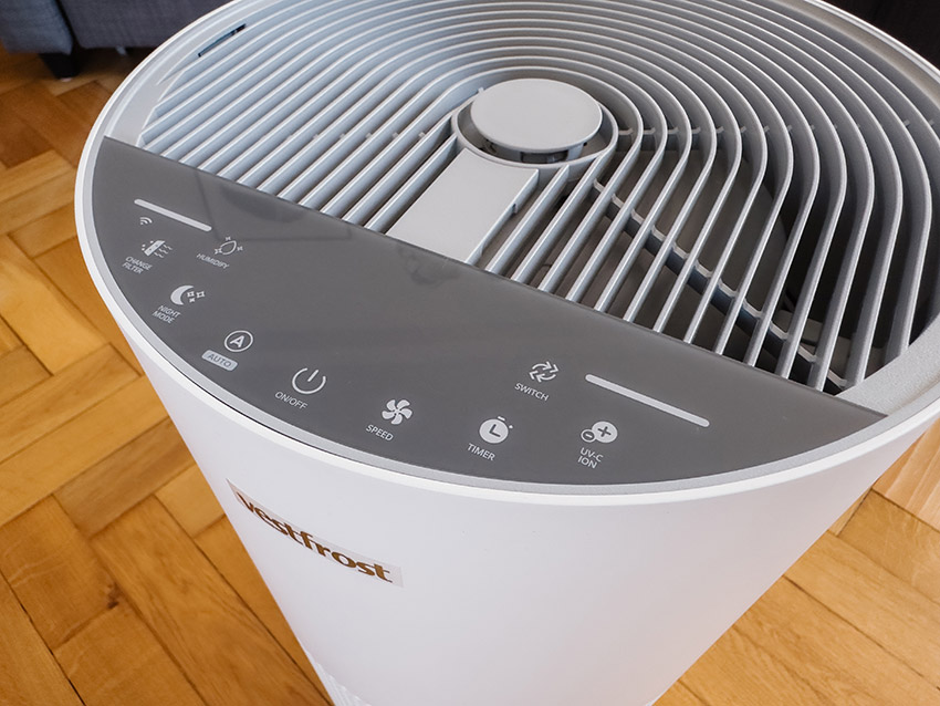 Bedienfeld für UV-C-LED und Plasma ION im Vestfrost VP-E2S60WH