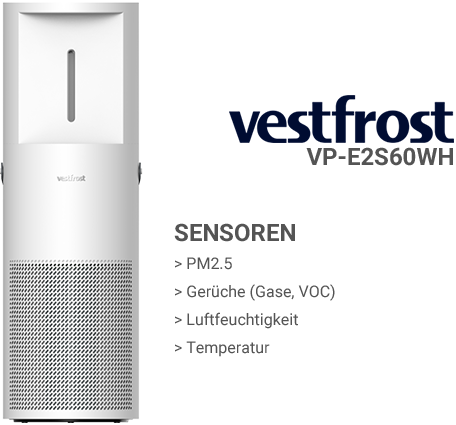 Sensoren im Vestfrost VP-E2S60WH Luftreiniger