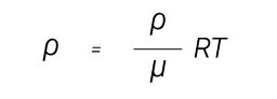 Verhältnis von Druck zu Dichte - Formel