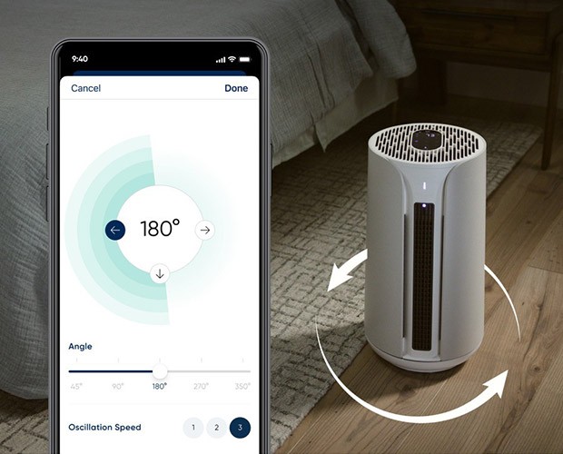 Einstellung der Oszillation beim Blueair ComfortPure 3-in-1 T10i