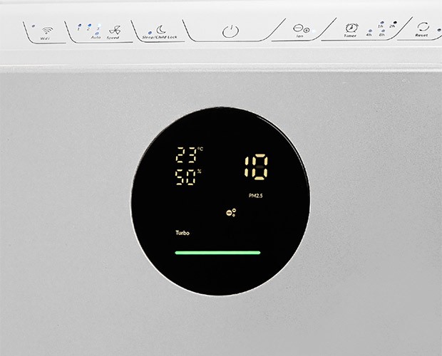 Das Display im Klarta Stor 3 Luftreiniger