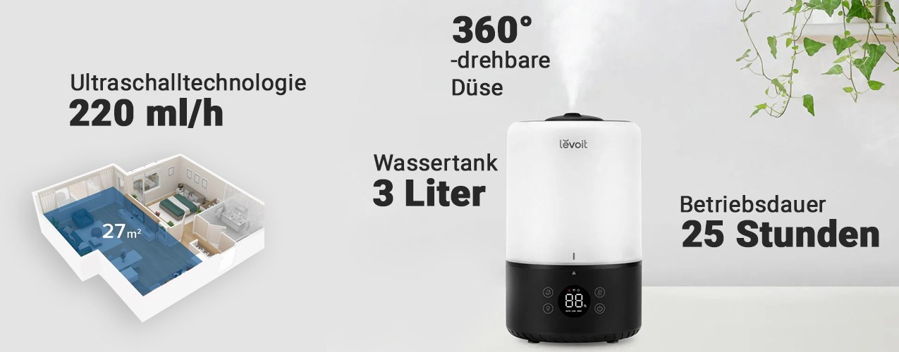Funktion des Levoit Dual 200S Pro Luftbefeuchters