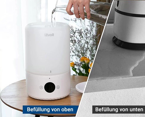 Befüllen des Wassertanks beim Levoit Dual 200S