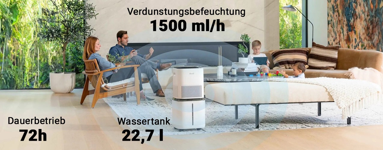 Funktionsweise des Luftbefeuchters Levoit Superior 6000S