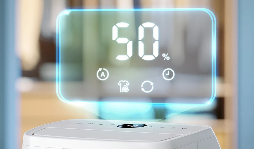 Feuchtigkeitsanzeige im Philips DE3306/11 Luftentfeuchter