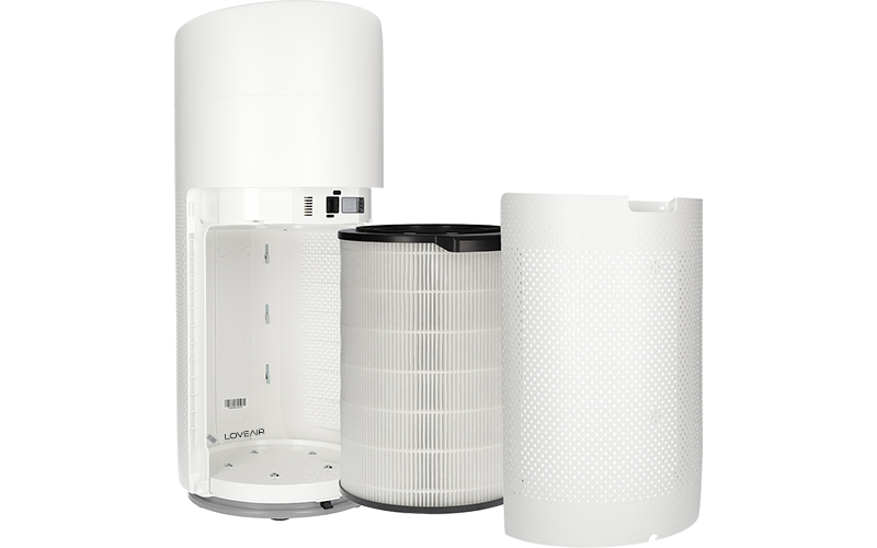 Philips Dual Scan AC3858/51 mit aufgefaltetem 3-in-1-Filter