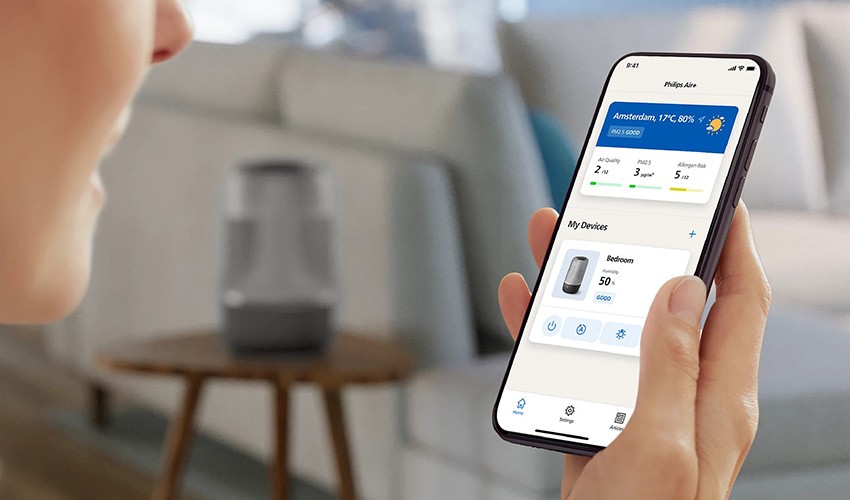 Steuerung des Philips HU1510/03 Luftbefeuchters über die App