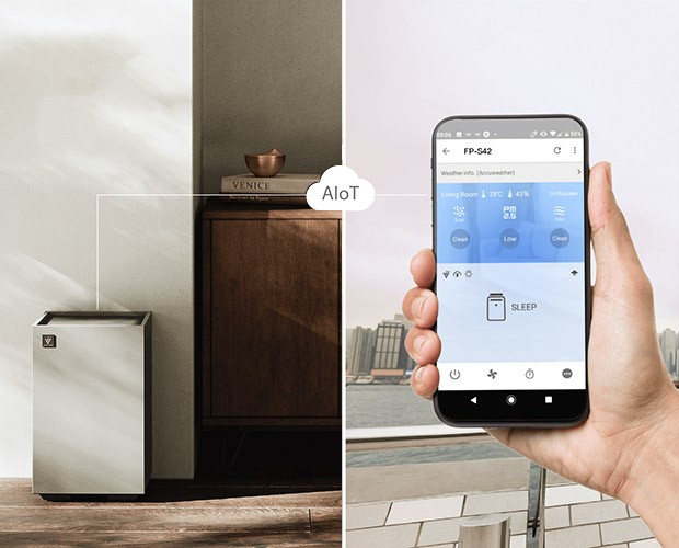 Steuerung des Luftreinigers Sharp FP-S42EU-L per Smartphone