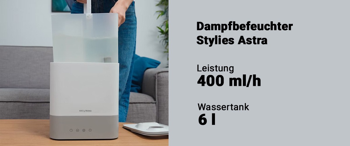 Funktionsprinzip des Luftbefeuchters Stylies Astra