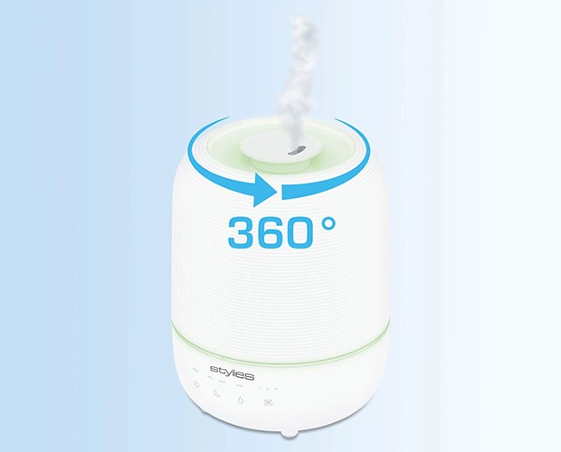 Drehbare Düse im Stylies-Lynx-Luftbefeuchter
