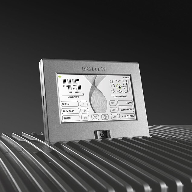 Venta-Luftbefeuchter mit interaktivem Touchscreen