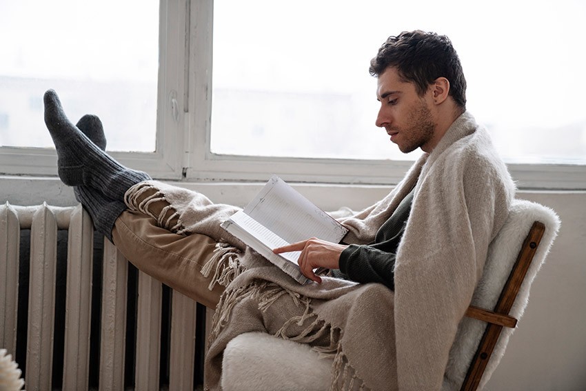 Heizkörper, der die Luft austrocknet