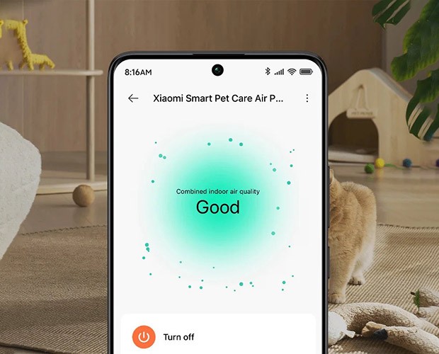 Steuerung des Luftreinigers per Smartphone