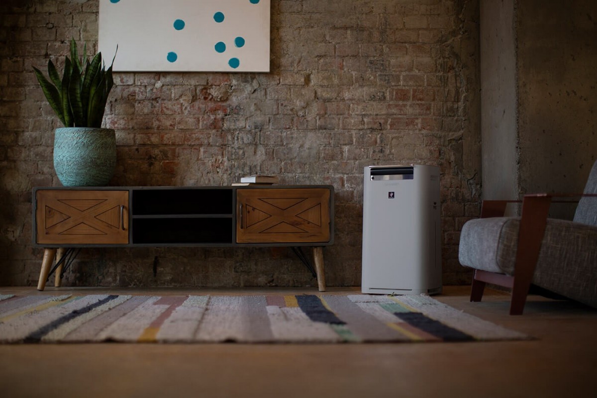 Sharp UA-HG50E-L Luftreiniger – Integration im Wohnzimmer