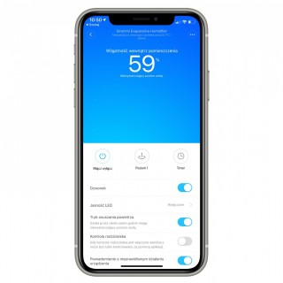 Xiaomi Smartmi Pure Evaporative Screenshot der Mi Home App