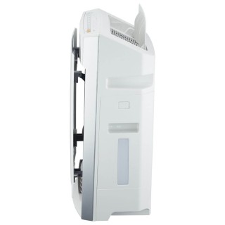 Panasonic F-VXR50G-W von der Seite, offene Jalousie