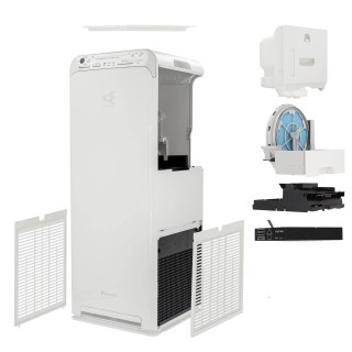 Daikin MCK55W - zerlegt: Einlass- und Auslassgitter, Tank und Filter