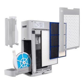 Sharp UA-HG40E-L - entfaltete Filter und Wassertank