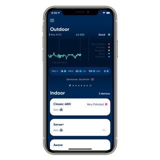 Screenshot der Blueair-App