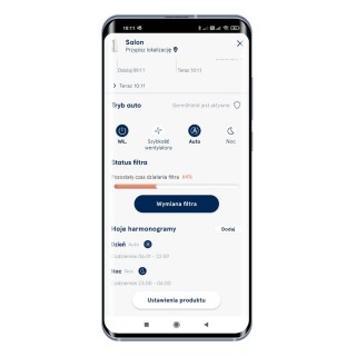 Screenshot von der Blueair-App - Zeitpläne