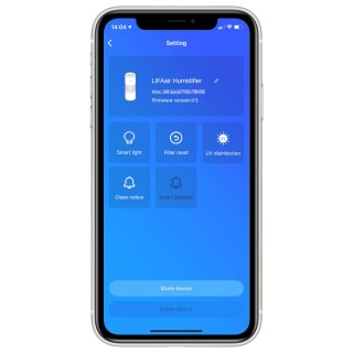 LIFAair LAH302 - Screenshot aus der App