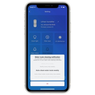 LIFAair LAH302 - Screenshot aus der App