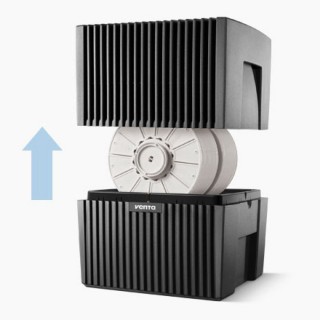 Venta Original LW25 anthrazit - Gerätquerschnitt, Befeuchtungsscheibe