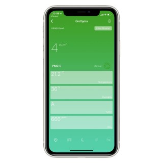 Screenshot von der LIFAair-App - Luftqualitätsstatus